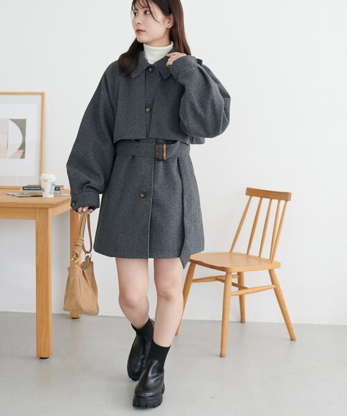 セール】【WEB限定】2WAYカラーミドルコート（その他アウター