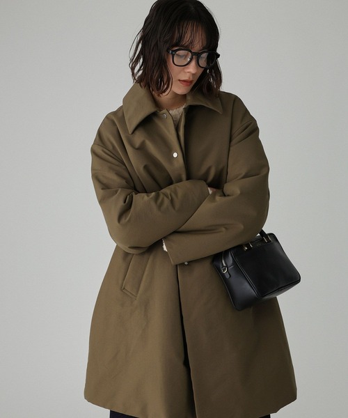 セール】【多機能素材】中綿フレアコート（ナイロンジャケット