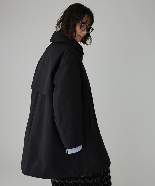 セール】【多機能素材】中綿フレアコート（ナイロンジャケット