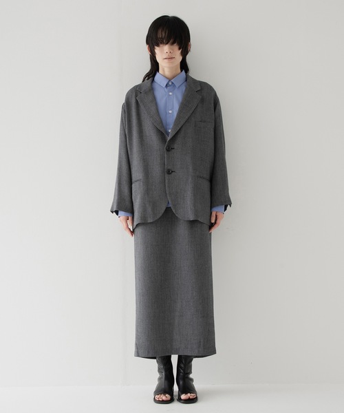 RYU（リュー）の「Omi-zarashi long-sleeve over shirt（シャツ/ブラウス・メンズ・サックスブルー/スミクロ・1/2/3/4）」の15枚目の写真