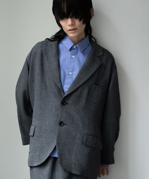 RYU（リュー）の「Omi-zarashi long-sleeve over shirt（シャツ/ブラウス・メンズ・サックスブルー/スミクロ・1/2/3/4）」の14枚目の写真
