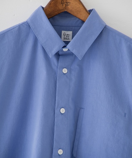 RYU（リュー）の「Omi-zarashi long-sleeve over shirt（シャツ/ブラウス・メンズ・サックスブルー/スミクロ・1/2/3/4）」の11枚目の写真