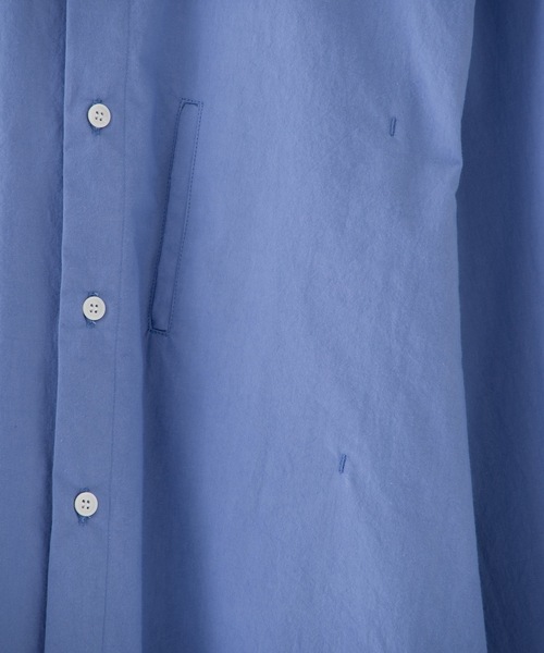 RYU（リュー）の「Omi-zarashi long-sleeve over shirt（シャツ/ブラウス・メンズ・サックスブルー/スミクロ・1/2/3/4）」の4枚目の写真