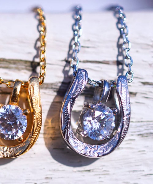 セール】Horseshoe zirconia necklace/【ハワイアンジュエリー