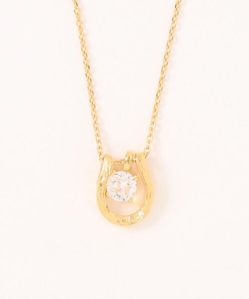 セール】Horseshoe zirconia necklace/【ハワイアンジュエリー