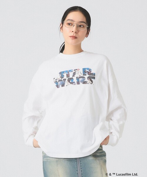 Ray BEAMS（レイビームス）の「【別注】GOOD ROCK SPEED / STAR WARS / ロングスリーブ Tシャツ（Tシャツ/カットソー・レディース・ホワイト/ブラック・ONE SIZE）」の2枚目の写真