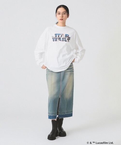 Ray BEAMS（レイビームス）の「【別注】GOOD ROCK SPEED / STAR WARS / ロングスリーブ Tシャツ（Tシャツ/カットソー・レディース・ホワイト/ブラック・ONE SIZE）」の10枚目の写真