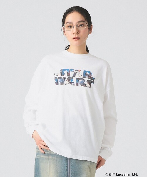 Ray BEAMS（レイビームス）の「【別注】GOOD ROCK SPEED / STAR WARS / ロングスリーブ Tシャツ（Tシャツ/カットソー・レディース・ホワイト/ブラック・ONE SIZE）」の13枚目の写真