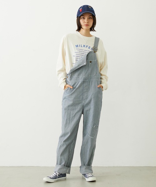 MILKFED.（ミルクフェド）の「PATCH OVERALLS（サロペット/オーバーオール・レディース・ライトブルー/ブラック/マルチ・M/S）」の3枚目の写真