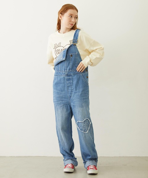 MILKFED.（ミルクフェド）の「PATCH OVERALLS（サロペット/オーバーオール・レディース・ライトブルー/ブラック/マルチ・M/S）」の7枚目の写真