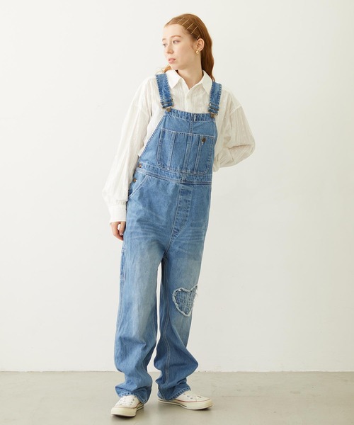 MILKFED.（ミルクフェド）の「PATCH OVERALLS（サロペット/オーバーオール・レディース・ライトブルー/ブラック/マルチ・M/S）」の11枚目の写真