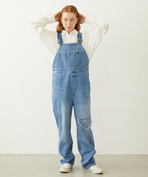 MILKFED.（ミルクフェド）の「PATCH OVERALLS（サロペット/オーバーオール・レディース・ライトブルー/ブラック/マルチ・M/S）」の12枚目の写真