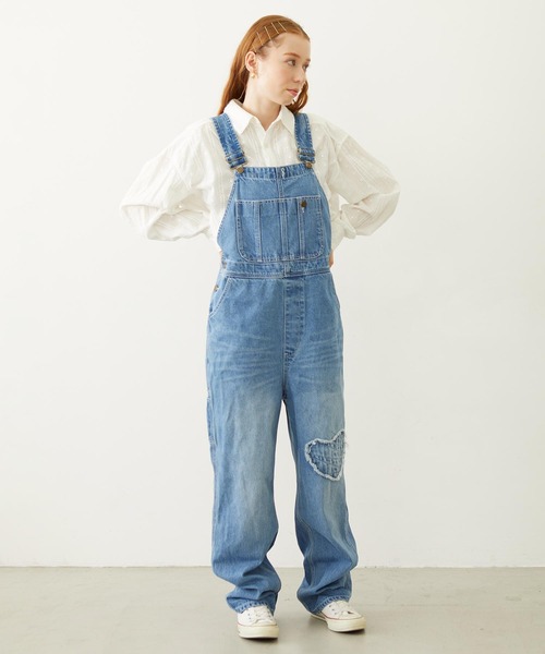 MILKFED.（ミルクフェド）の「PATCH OVERALLS（サロペット/オーバーオール・レディース・ライトブルー/ブラック/マルチ・M/S）」の15枚目の写真