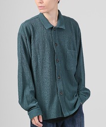 楊柳レギュラーカラー長袖シャツ