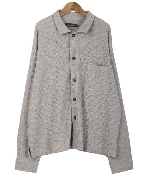 LUXSTYLE(ラグスタイル)の「楊柳レギュラーカラー長袖シャツ(シャツ/ブラウス・メンズ・アッシュブラウン/グレイッシュベージュ/ブラック/ブルーグレー・M/L)」の19枚目の写真