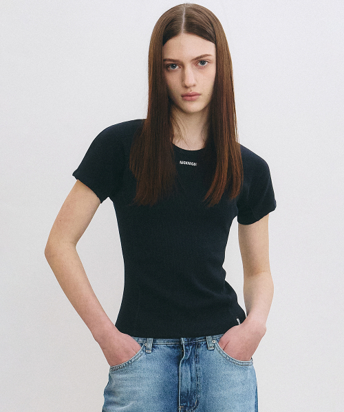 NICK&NICOLE(ニックアンドニコール)の「NICOLE SLIM LINE HALF TOP_NAVY(Tシャツ/カットソー・レディース・その他・FREE)」の3枚目の写真