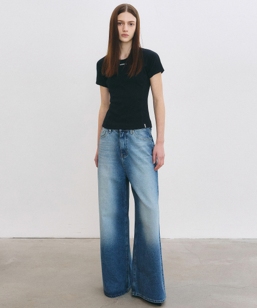 NICK&NICOLE(ニックアンドニコール)の「NICOLE SLIM LINE HALF TOP_NAVY(Tシャツ/カットソー・レディース・その他・FREE)」の4枚目の写真