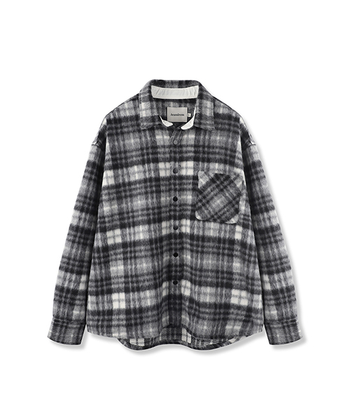 AVANDRESS(アバンドレス )の「Sanders Check Shirt Jacket BLACK(その他アウター・レディース・ブラック・LARGE/MEDIUM)」の1枚目の写真