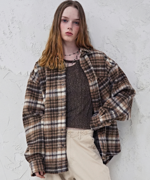 AVANDRESS(アバンドレス )の「Sanders Check Shirt Jacket BLACK(その他アウター・レディース・ブラック・LARGE/MEDIUM)」の5枚目の写真