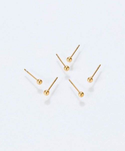 Phoebe（フィービィー）の「【金属アレルギー対応】一粒ピアス/サージカルステンレス/ユニセックス（片耳）（ピアス（片耳用）・レディース・クリア/イエローゴールド・FREE）」の8枚目の写真