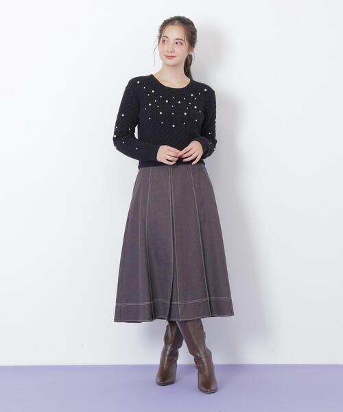 JILL by JILL STUART(ジルバイジルスチュアート)の「◇ランダムパールミニケーブルニット(ニット/セーター・レディース・ブラック/ホワイト/レッド・FREE)」の16枚目の写真