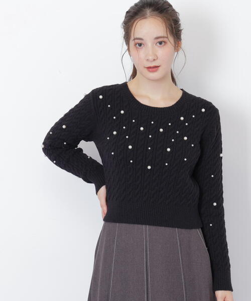 JILL by JILL STUART(ジルバイジルスチュアート)の「◇ランダムパールミニケーブルニット(ニット/セーター・レディース・ブラック/ホワイト/レッド・FREE)」の19枚目の写真