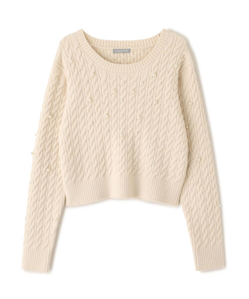 JILL by JILL STUART(ジルバイジルスチュアート)の「◇ランダムパールミニケーブルニット(ニット/セーター・レディース・ブラック/ホワイト/レッド・FREE)」の21枚目の写真