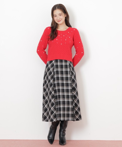 ジル バイ ジル スチュアート（JILL by JILL STUART）/ランダムパールミニケーブルニット セール】◇ランダムパールミニケーブルニット（ニット/セーター