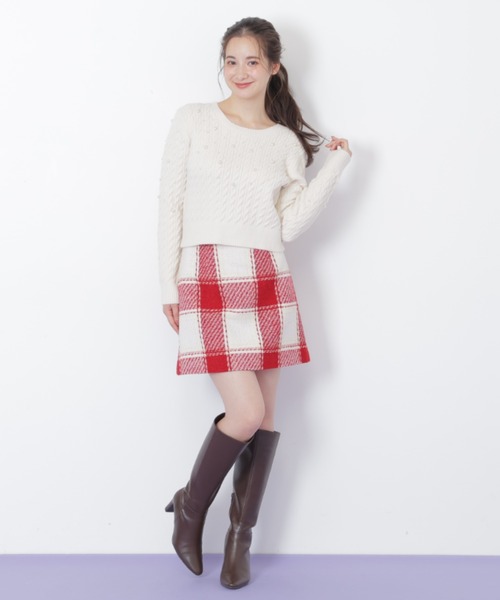 セール】◇ランダムパールミニケーブルニット（ニット/セーター