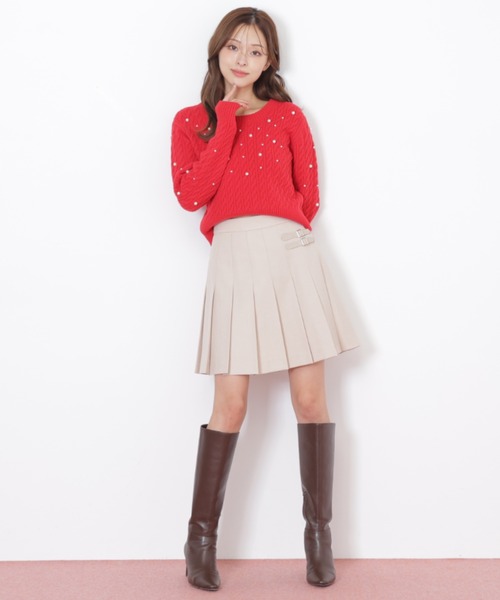 セール】◇ランダムパールミニケーブルニット（ニット/セーター