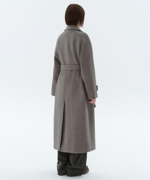 MUSINSA STANDARD WOMAN（ムシンサスタンダードウーマン）の「ウィメンズカシミヤブレンドバルマカンローブコート[トープ]（チェスターコート・レディース・その他・SMALL/MEDIUM/LARGE/X-SMALL）」の3枚目の写真