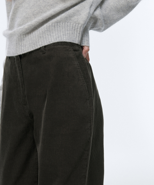 MUSINSA STANDARD WOMAN（ムシンサスタンダードウーマン）の「ウィメンズワイドコーデュロイパンツ[ダスティカーキ]（その他パンツ・レディース・その他・30/24/25/26/27/28/29）」の4枚目の写真