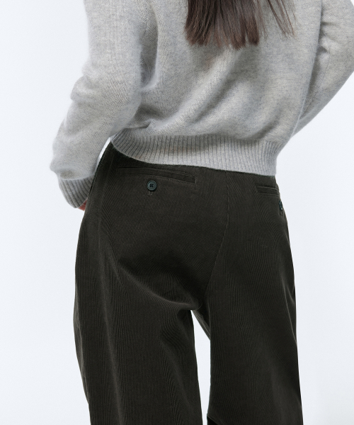 MUSINSA STANDARD WOMAN（ムシンサスタンダードウーマン）の「ウィメンズワイドコーデュロイパンツ[ダスティカーキ]（その他パンツ・レディース・その他・30/24/25/26/27/28/29）」の5枚目の写真