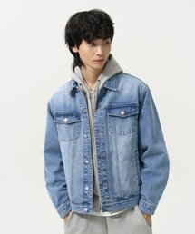 TOFFEE（トフィー）の「ウォッシュドデニムトラッカージャケット (ライトブルー)（デニムジャケット）」