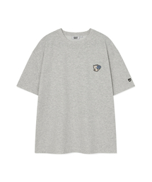 キキ ダブルワッペン 半袖Tシャツ グレー