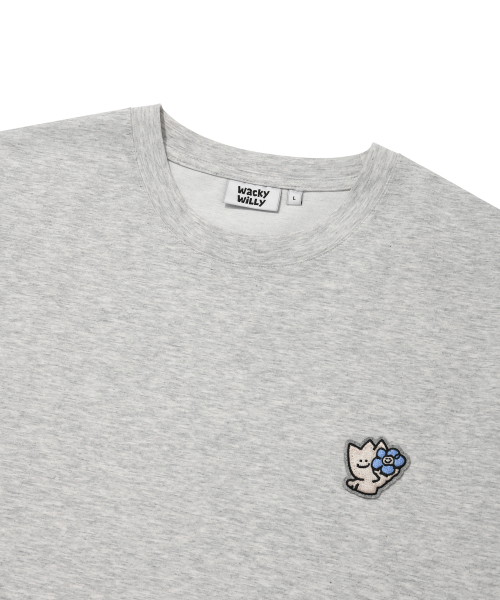 Wacky WiLLy(ワッキーウィリー)の「キキ ダブルワッペン 半袖Tシャツ グレー(Tシャツ/カットソー・レディース・その他・SMALL/MEDIUM/LARGE/X-LARGE/XX-LARGE/X-SMALL)」の3枚目の写真