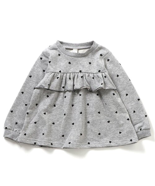 apres les cours（アプレレクール）の「【WEB限定】フレアフリルトレーナー_ジュニア対応（スウェット・キッズ・イエロー/ライトグレー/ローズ/アイボリー/ブラック・80/90/100/120/130/140/110）」の6枚目の写真