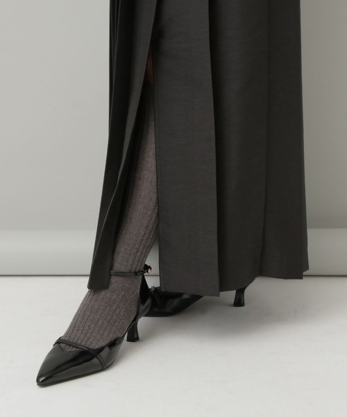 A part by（アパートバイ）の「シルクウールライクプリーツスカート（スカート・レディース・アイボリー/ブラック・SMALL/MEDIUM）」の21枚目の写真