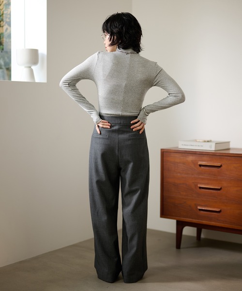 LAULEN(ローレン)の「cashmere blend high neck tops /カシミヤブレンドハイネック長袖トップス(Tシャツ/カットソー・レディース・ベージュ/グレー/アイボリー/ブラック・FREE)」の18枚目の写真