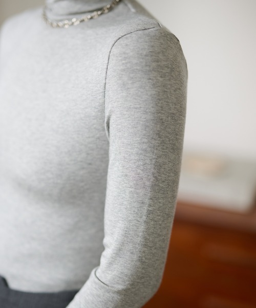 LAULEN(ローレン)の「cashmere blend high neck tops /カシミヤブレンドハイネック長袖トップス(Tシャツ/カットソー・レディース・ベージュ/グレー/アイボリー/ブラック・FREE)」の22枚目の写真