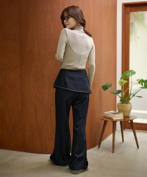 LAULEN(ローレン)の「cashmere blend high neck tops /カシミヤブレンドハイネック長袖トップス(Tシャツ/カットソー・レディース・ベージュ/グレー/アイボリー/ブラック・FREE)」の5枚目の写真