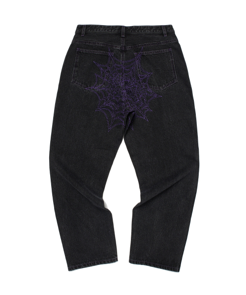 WKNDRS(ウィーキャンドース)の「COBWEB DENIM PANTS (BLACK)(デニムパンツ・レディース・その他・SMALL/MEDIUM/LARGE/X-LARGE)」の1枚目の写真