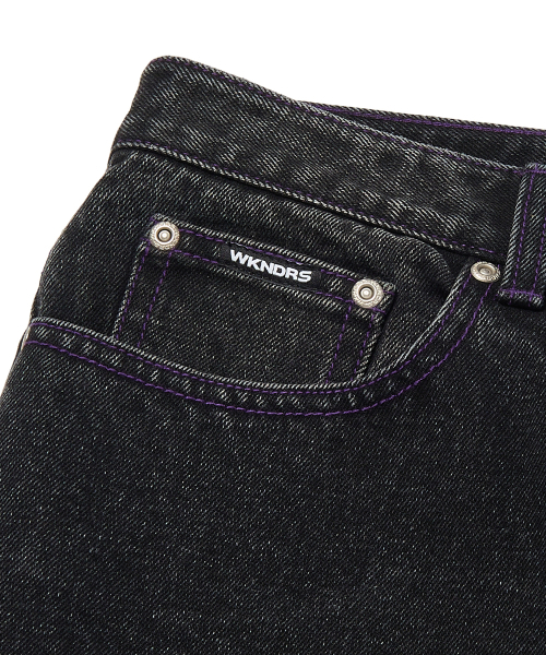 WKNDRS(ウィーキャンドース)の「COBWEB DENIM PANTS (BLACK)(デニムパンツ・レディース・その他・SMALL/MEDIUM/LARGE/X-LARGE)」の4枚目の写真