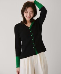 Jayro（ジャイロ）の「バイカラーVネックニットカーディガン（カーディガン/ボレロ）」