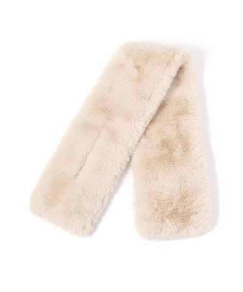 studio CLIP(スタディオクリップ)の「フェイクファー差し込みマフラー(マフラー・レディース・アイボリー/ブラウン/ベージュ・FREE)」の4枚目の写真