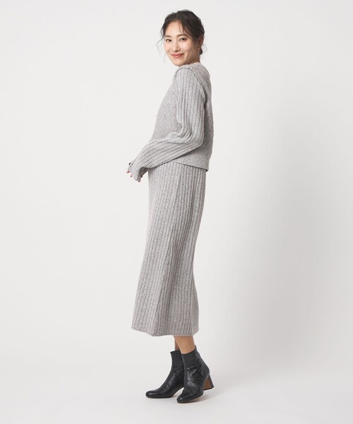 A DAY IN THE LIFE UNITED ARROWS（アデイインザライフユナイテッドアローズ）の「メランジ フェザーベスト＋リブワンピース  ‐ウォッシャブル‐＜A DAY IN THE LIFE＞（ワンピース・レディース・ライトグレー/ダークグレー/ベージュ・FREE）」の17枚目の写真