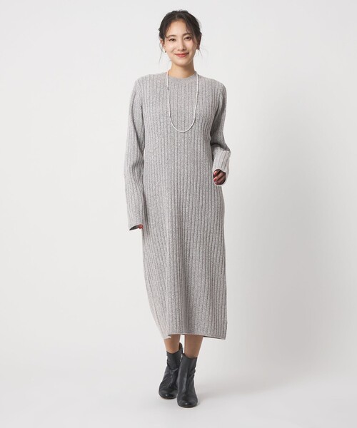 A DAY IN THE LIFE UNITED ARROWS（アデイインザライフユナイテッドアローズ）の「メランジ フェザーベスト＋リブワンピース  ‐ウォッシャブル‐＜A DAY IN THE LIFE＞（ワンピース・レディース・ライトグレー/ダークグレー/ベージュ・FREE）」の20枚目の写真