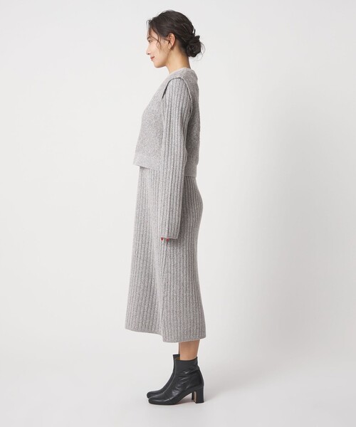 A DAY IN THE LIFE UNITED ARROWS（アデイインザライフユナイテッドアローズ）の「メランジ フェザーベスト＋リブワンピース  ‐ウォッシャブル‐＜A DAY IN THE LIFE＞（ワンピース・レディース・ライトグレー/ダークグレー/ベージュ・FREE）」の11枚目の写真