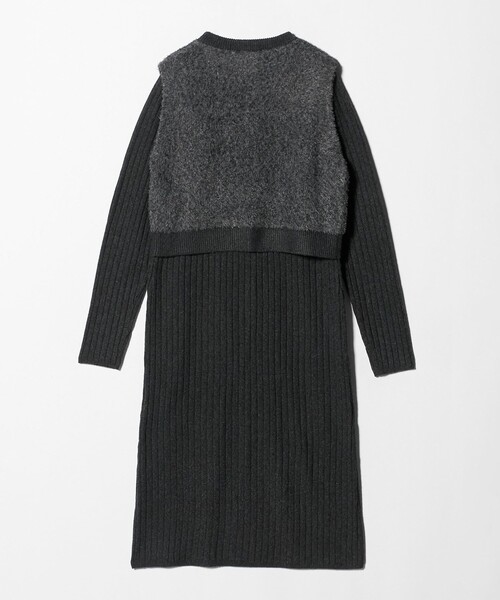 A DAY IN THE LIFE UNITED ARROWS（アデイインザライフユナイテッドアローズ）の「メランジ フェザーベスト＋リブワンピース  ‐ウォッシャブル‐＜A DAY IN THE LIFE＞（ワンピース・レディース・ライトグレー/ダークグレー/ベージュ・FREE）」の13枚目の写真