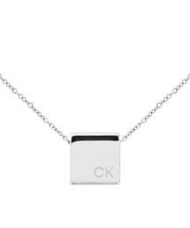 Calvin Klein（カルバン・クライン）の「【CalvinKlein】 カルバンクライン CK GEOMETRIC スクエアプレート ロゴ ネックレス（ネックレス）」